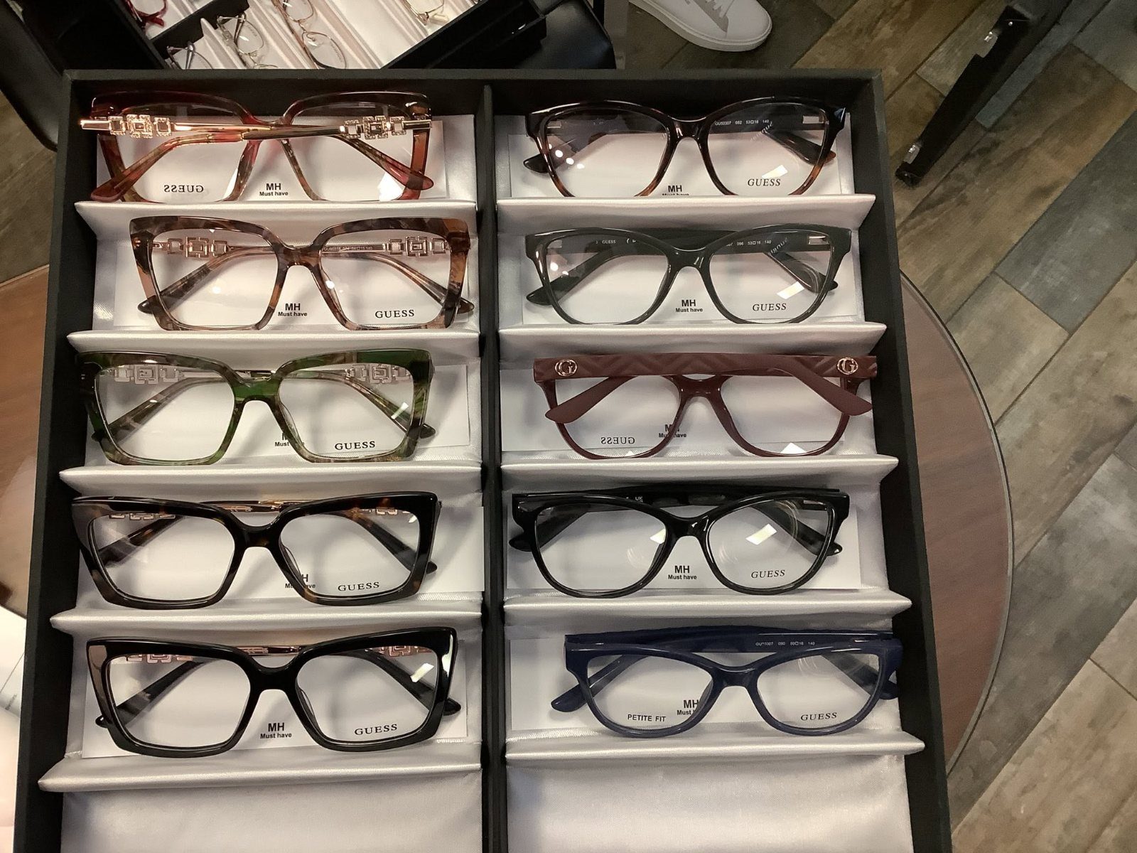 Designer frames ready to try on